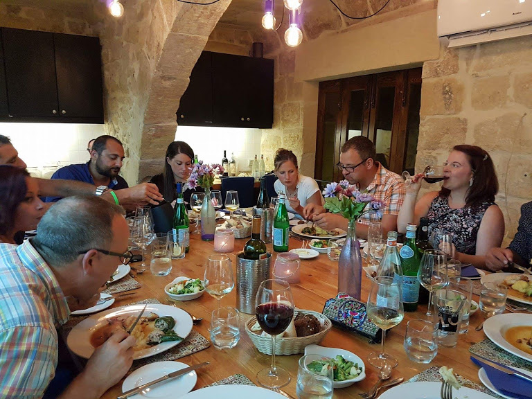 A dinner party at Dine Gozo
