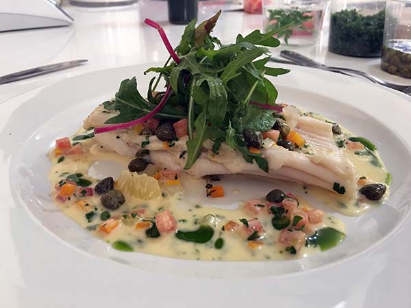 Skate with butter sauce - Starter from Dine Gozo