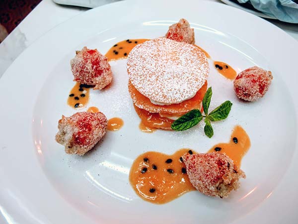 Hot strawberry fritters - Dessert from Dine Gozo